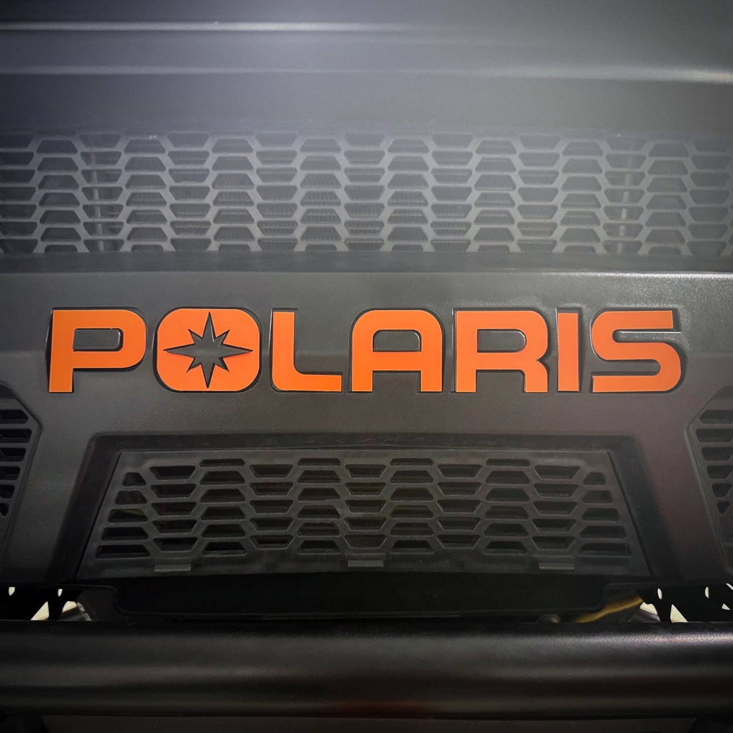1.82'' POLARIS PLASTIC LETTERS FOR SNOWMOBILES NOT VINYL ORANGE MADE IN US