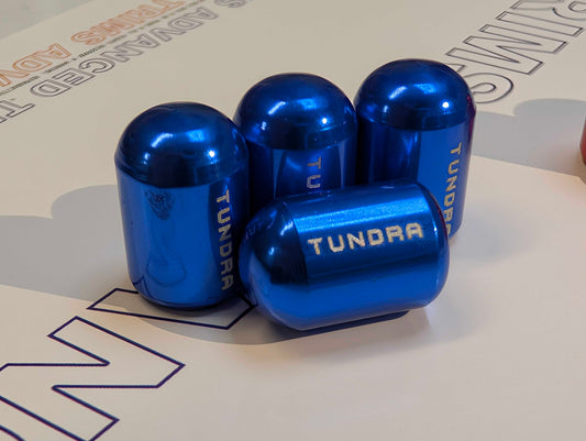 4x TUNDRA BULLET Tire Valve Stem Caps For Car Truck