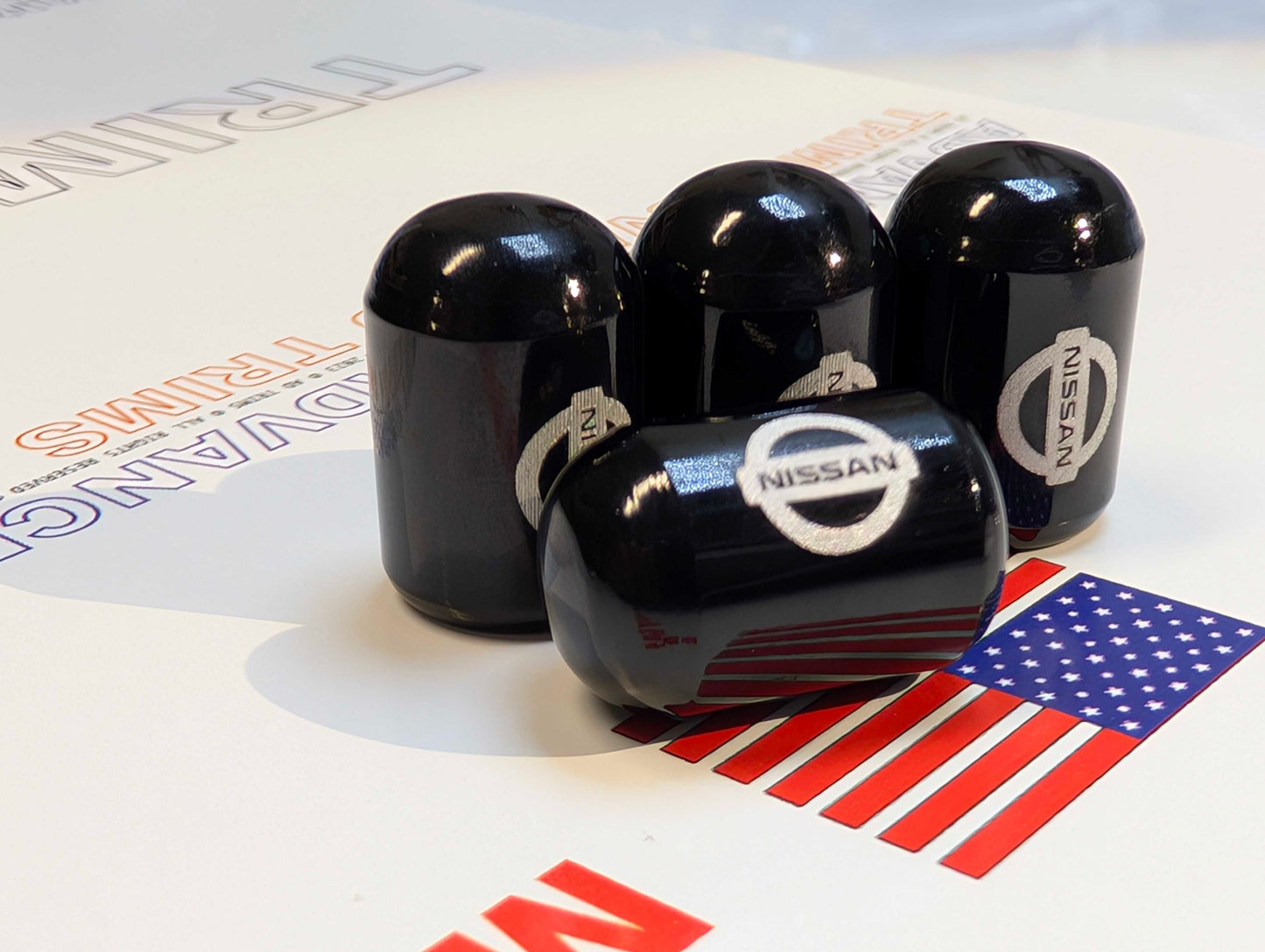 4x fits BLACK BULLET Nissan Frontier Titan Tire Valve Stem Caps For Car Truck