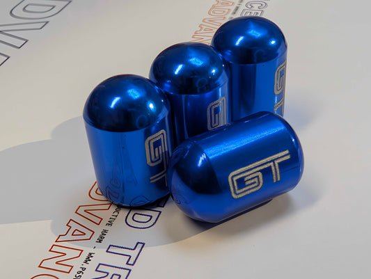 4x GT BULLET Tire Valve Stem Caps For Car Truck