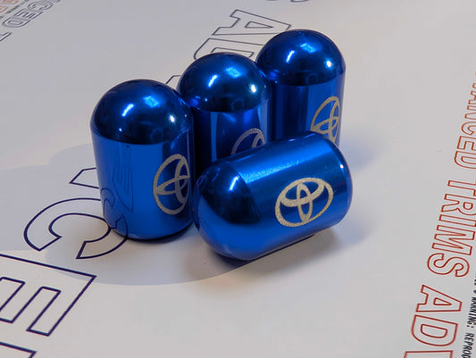 4x TOYOTA BULLET Tire Valve Stem Caps For Car Truck