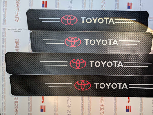 4Pcs Car Threshold Strip Door Plate Sill Scuff Cover Stickers TOYOTA