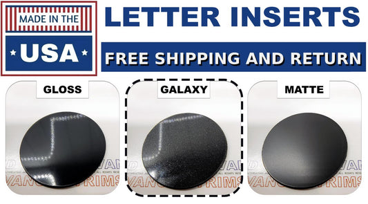 GALAXY BLACK FRONT+REAR LETTERS INSERTS FOR CAMARO 1992-2002 NOT DECALS