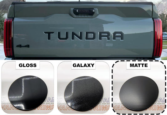 Matte Black Raised Plastic Letters Inserts Toyota Tundra 2022 2023 2024 2025 Tailgate