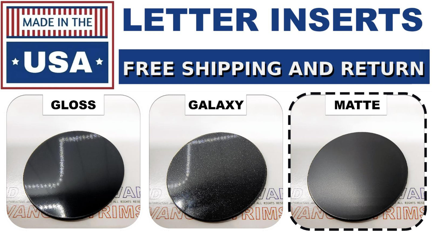 Matte Black Raised Plastic Letters Inserts Toyota Tundra 2022 2023 2024 2025 Tailgate