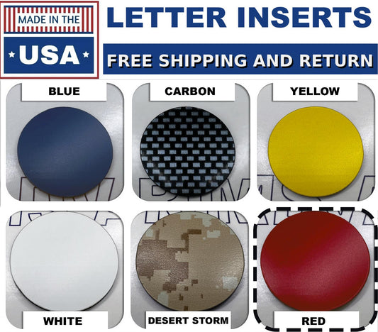 RED FRONT+REAR LETTERS INSERTS FOR CAMARO 1992-2002 NOT DECALS