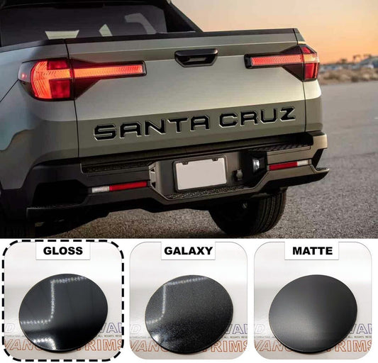 Gloss Black Plastic Letters for Hyundai Santa Cruz 2022 23 2024 Inserts US MADE