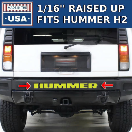 Yellow Rear Bumper Letters for Hummer H2 ABS Plastic Inserts