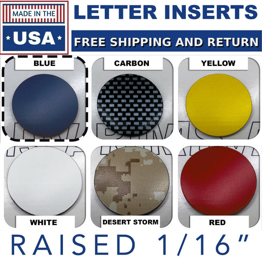 Blue Plastic Letters for Hyundai Santa Cruz 2022 2023 2034 Inserts US MADE