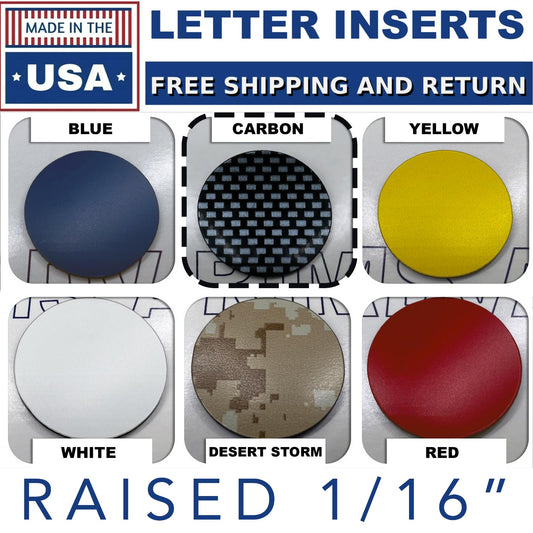 Carbon Plastic Letters for Hyundai Santa Cruz 2022+ Inserts US MADE