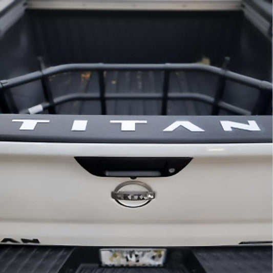 White Letters for Nissan Titan Tailgate Guard Plastic Inserts 2016 - 2021