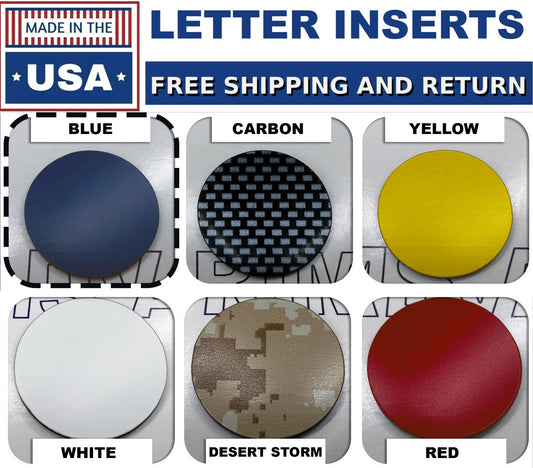 Blue Rear Bumper Letters for Hummer H2 ABS Plastic Inserts