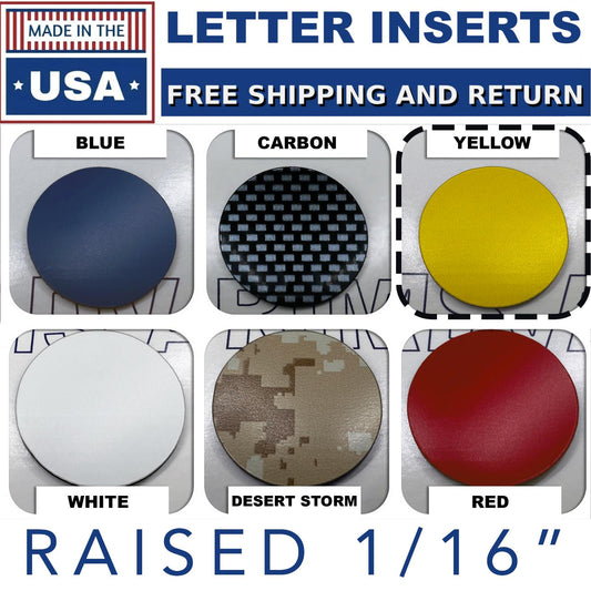 Yellow Raised Rear Tailgate Insert Letters for 2022 2023 2024 Nissan Frontier