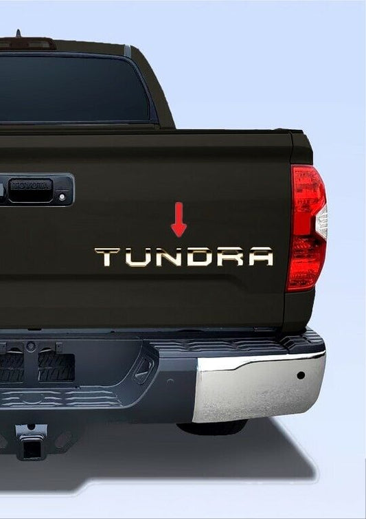 Gold Raised Plastic Letters Inserts for Toyota Tundra 2014-2021 Tailgate