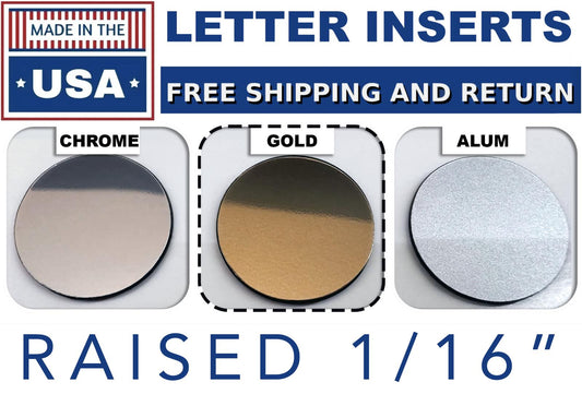GOLD FRONT+REAR LETTERS INSERTS FOR CAMARO 1992-2002 NOT DECALS