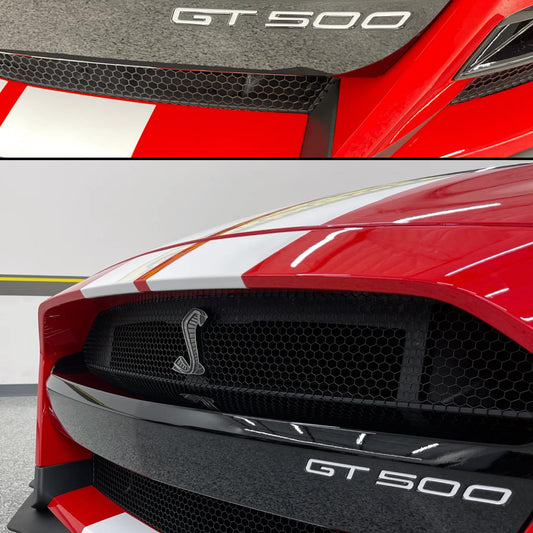 GT500 SPLITTER BUMPER WHITE PLASTIC LETTERS INSERTS 2020 2021 2022 2023 2024 2025