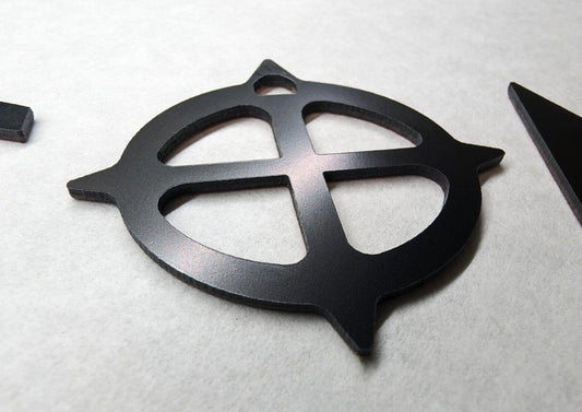 Matte Black Plastic Letters Inserts fits Jeep Compass 2007 2008 2009 2010