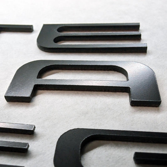 MATTE BLACK FRONT & REAR BUMPER PLASTIC LETTERS FOR ACURA INTEGRA 1998 - 2001