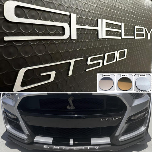 SHELBY + GT500 SPOILER SPLITTER BUMPER ALUM PLASTIC LETTERS INSERTS 2020-2025