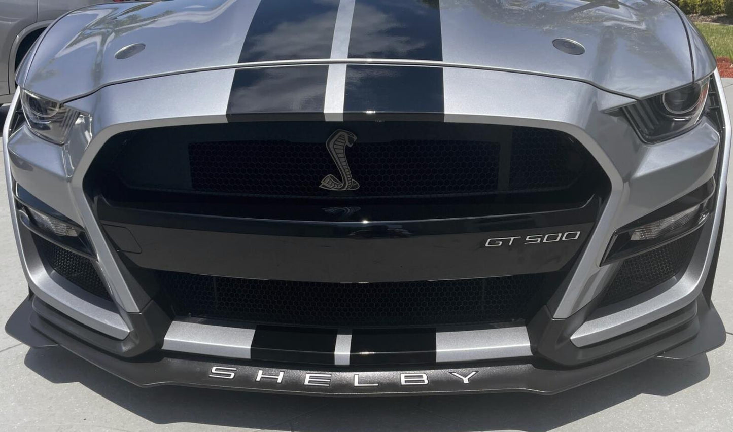 SHELBY + GT500 SPOILER SPLITTER BUMPER ALUM PLASTIC LETTERS INSERTS 2020-2025