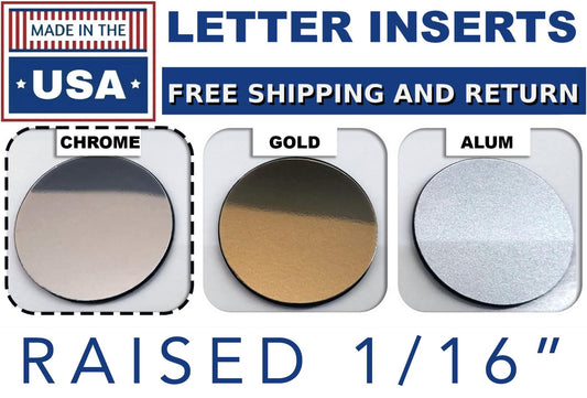 SET OF 2: Overlay Grill Letters + Tailgate Inserts 2022 - 2024 Silverado Chrome