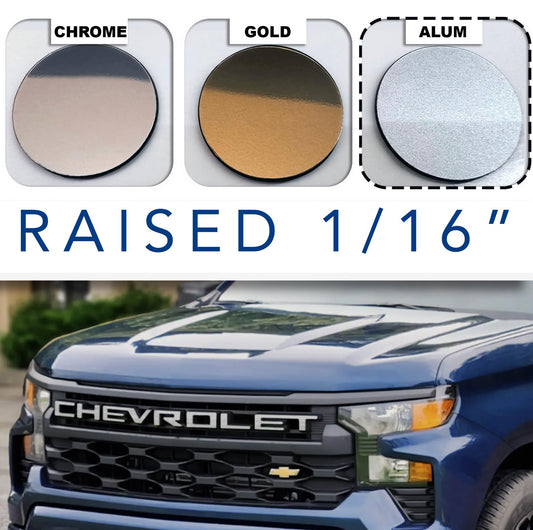 Overlay Grill Letters Inserts 2022 2023 2024 Silverado ALUM NOT VINYL