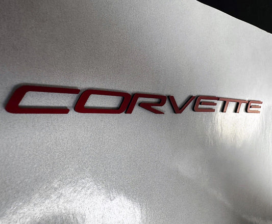 RED C5 Corvette Dash Plastic Lettering 1997 - 2004 Base & Z06 NOT VINYL