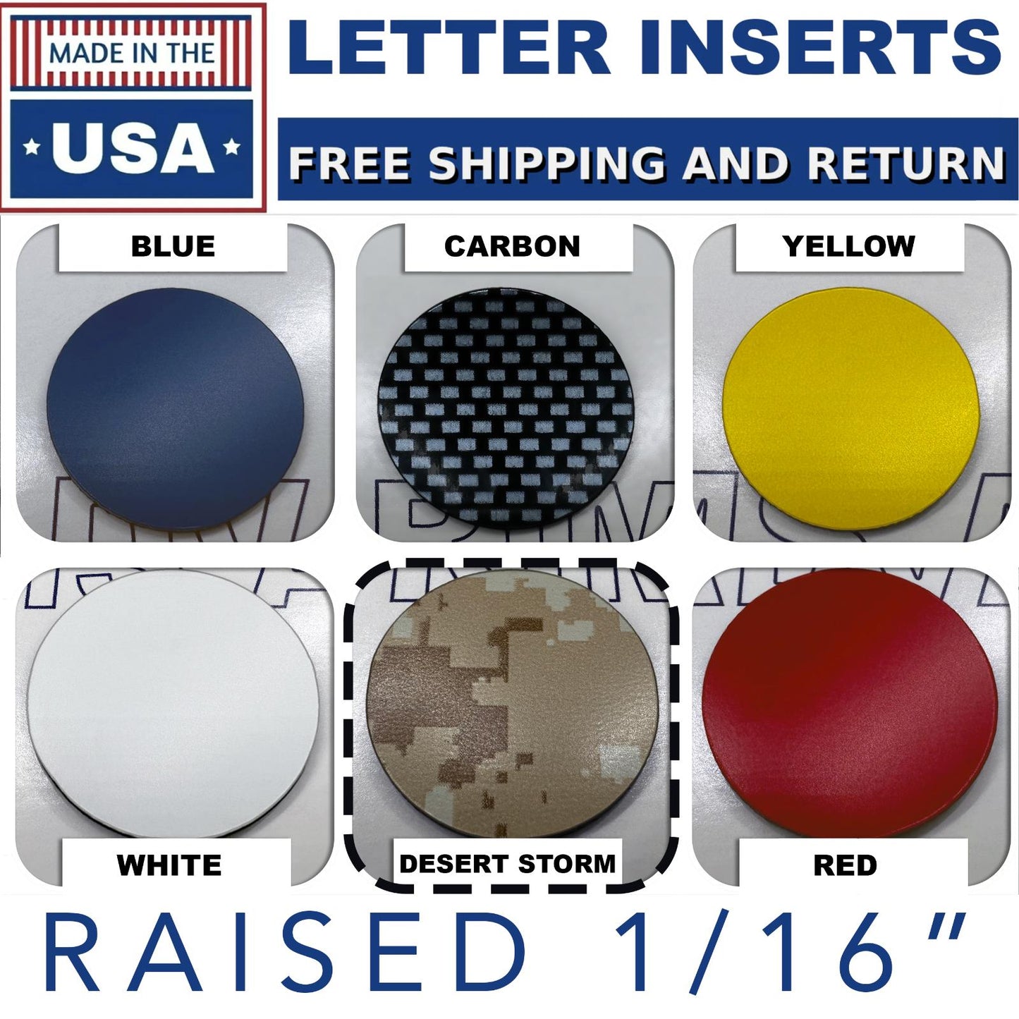 Desert Storm Raised Plastic Letters Inserts fits NEW Toyota Tacoma 2024 Tailgate