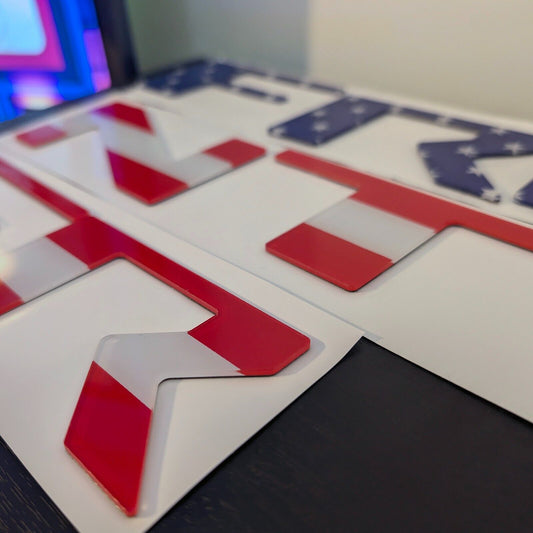 USA FLAG Rear Tailgate Inserts Letters Emblem For 2022-2024 Frontier Accessories