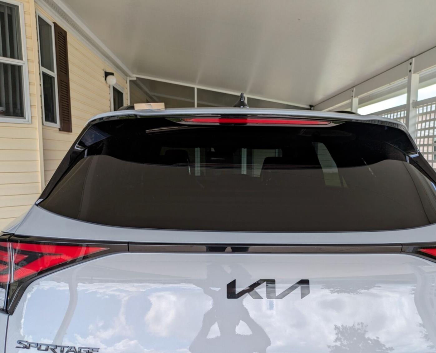 2023 2024 Kia Sportage FRONT + REAR Letters Plastic Overlay in Gloss Black