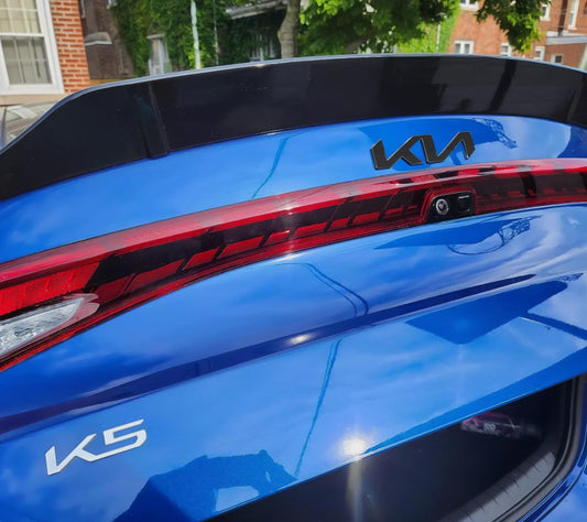 2022 2023 2024 2025 Kia K5 K7 K8 KX Tailgate Letters Plastic Overlay in Matte Black