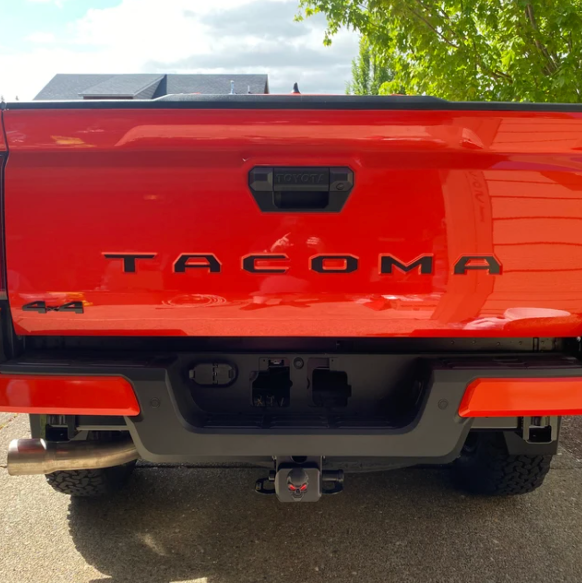 MATTE BLACK RAISED PLASTC TAILGATE LETTERS INSERT FOR TOYOTA TACOMA 2024 US MADE