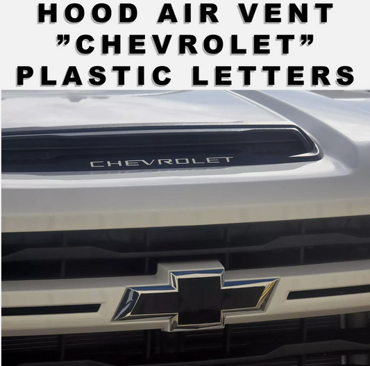 WHITE AIR VENT CHEVROLET PLASTIC LETTERS INSERTS 2022-2025 Silverado NOT VINYL (Copy)