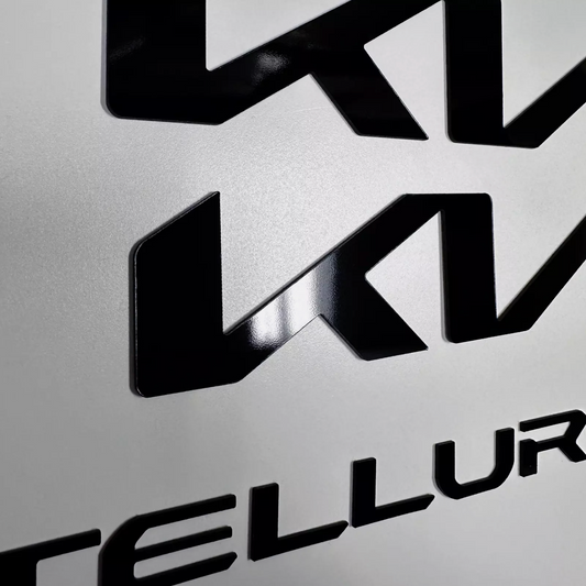 3PCS GLOSS Black Front Rear KIA Telluride OVERLAY Fit 2022+ KIA Telluride