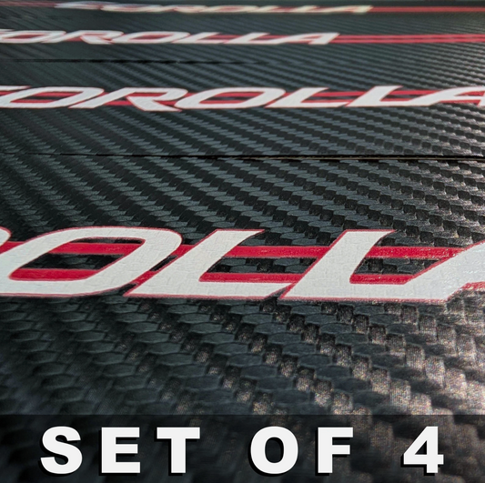 4Pcs Car Threshold Strip Door Plate Sill Scuff Cover Stickers TOYOTA COROLLA