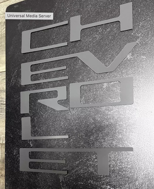 Overlay Grill Letters Inserts 2022 2023 2024 2025 Silverado Gray NOT VINYL