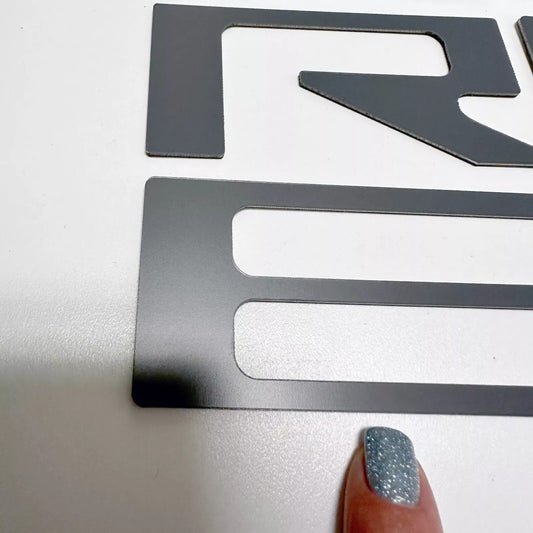 Overlay Grill Letters Inserts 2022 2023 2024 2025 Silverado Gray NOT VINYL