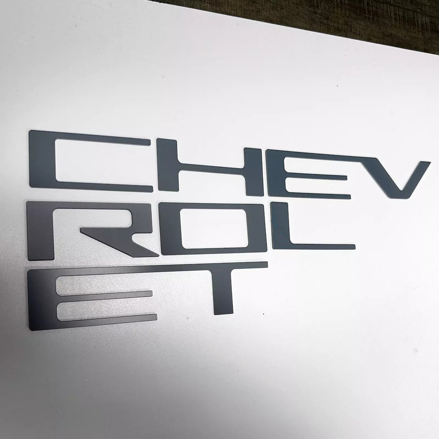 Overlay Grill Letters Inserts 2022 2023 2024 2025 Silverado Gray NOT VINYL