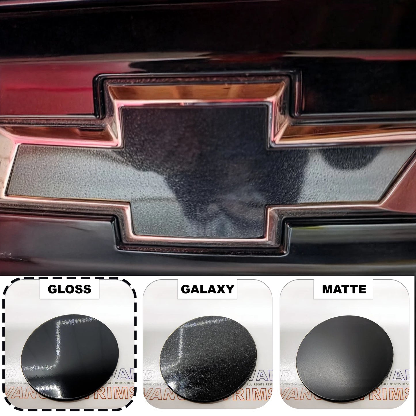 Gloss Black BowTie Grill + Tailgate Plastic Overlay 22-23 Traverse NOT VINYL
