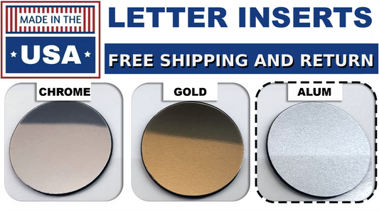 Silver Alum FRONT&REAR Plastic Raised Letters Inserts fits Corvette C4 1991-1996