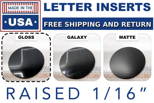 LOT OF 2: Gloss Black Raised Tailgate Letters for 2022 2023 2024 Nissan Frontier