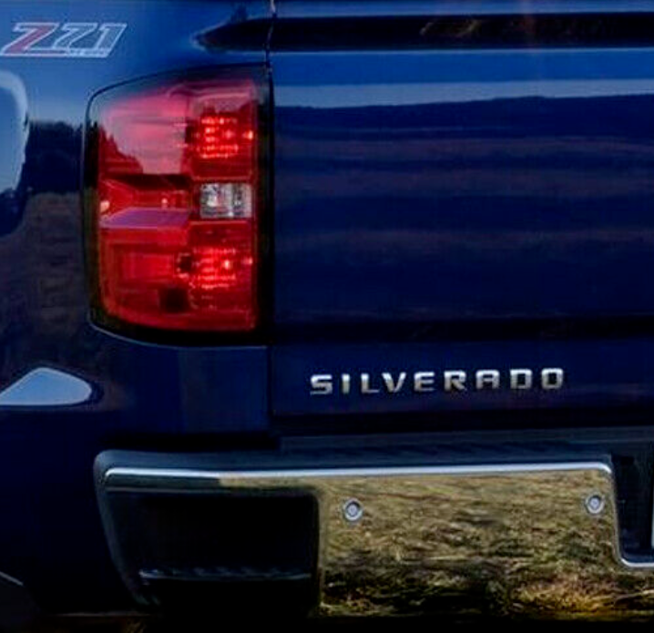 3D Fender Door Emblem Silverado 1500 2500HD Letters Side Tailgate Chrome