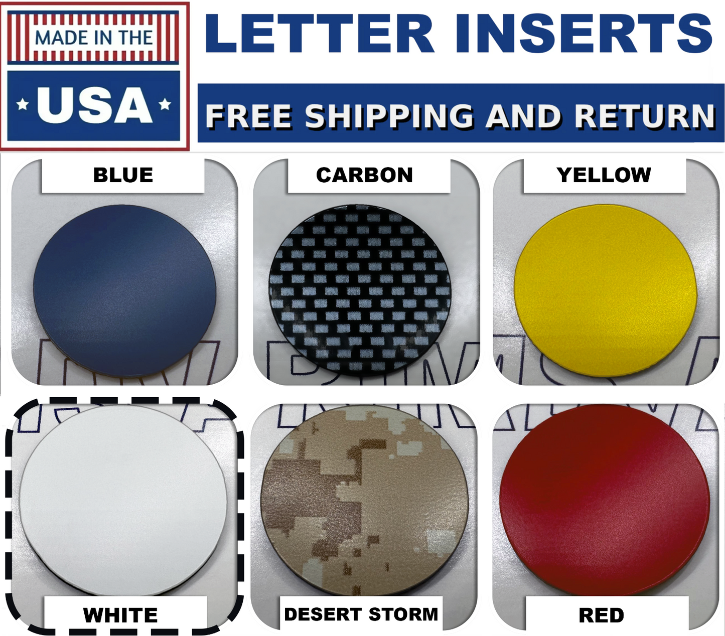 White Bumper Letters for Hummer H3 Front ABS Plastic Insert