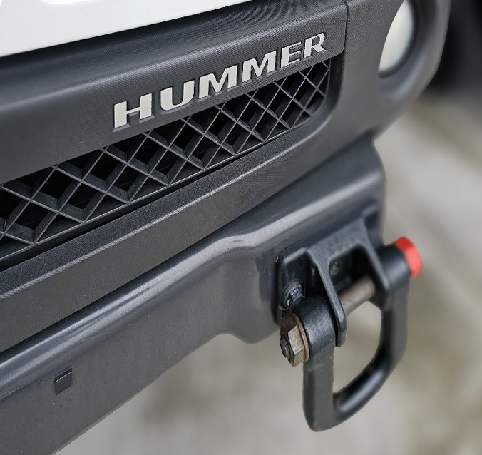 Silver Alum Front Bumper Letters for Hummer H3 ABS Plastic Inserts
