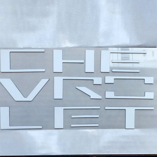 Grill Letters Inserts 2019 2020 2021 Silverado White