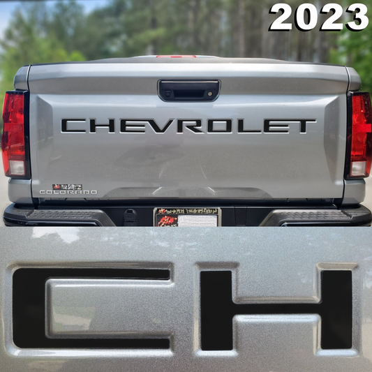 Matte Black Raised Plastic Tailgate Letters Inserts NEW CHEVY COLORADO 2023 2024 2025