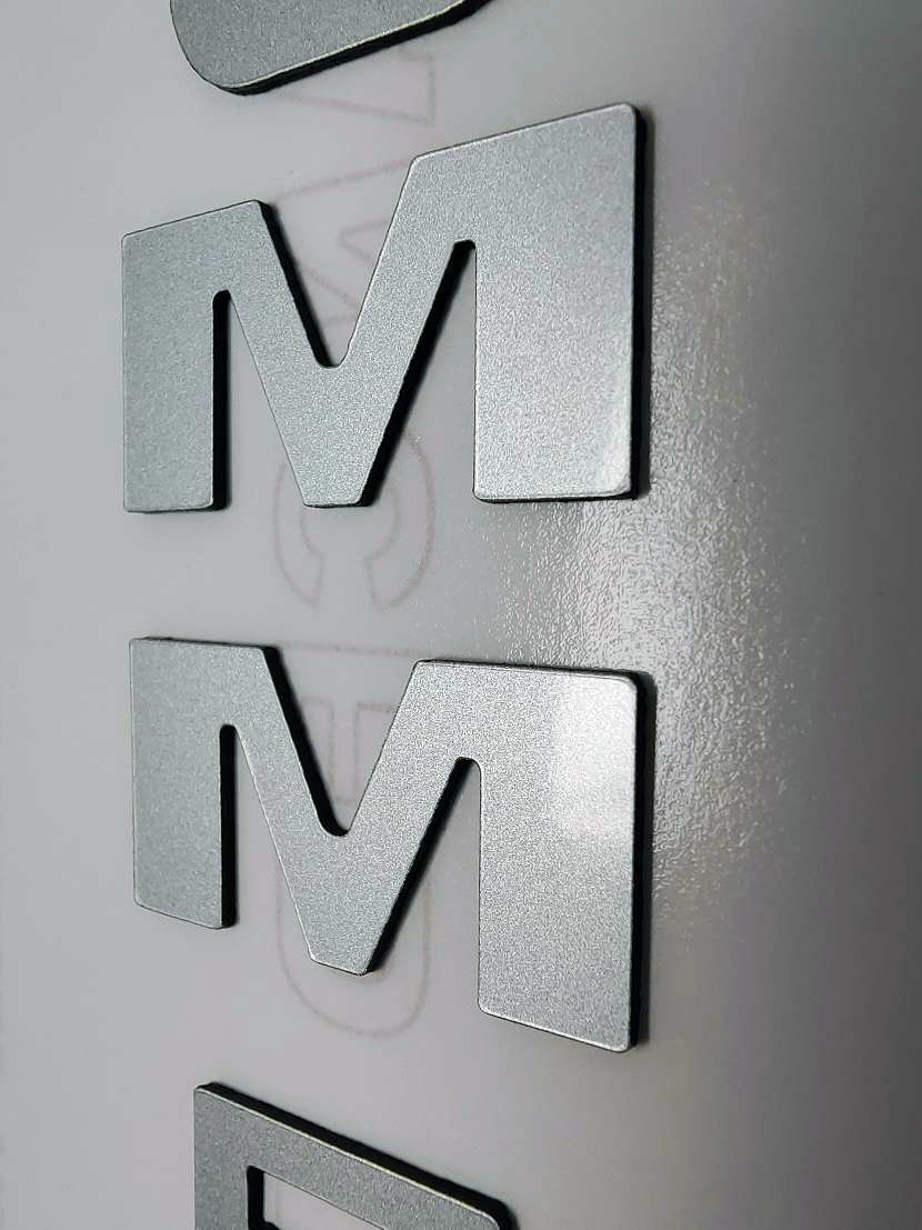 Silver Alum Front Bumper Letters for Hummer H3 ABS Plastic Inserts