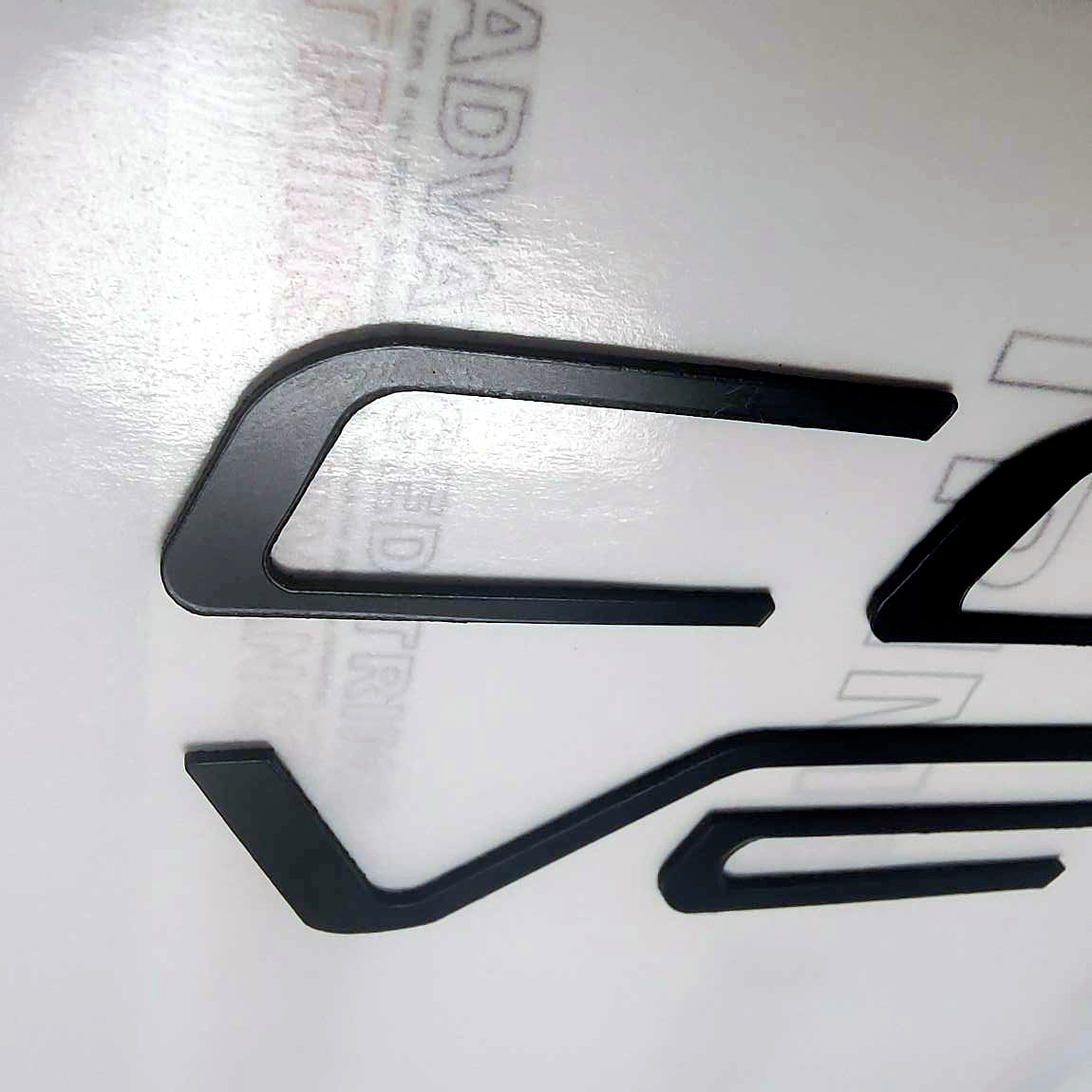 SET OF 2: 2005-2013 Corvette C6 MATTE BLACK Plastic Letters Rear Bumper Emblem