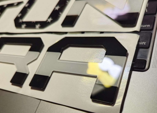 Blackout Flag Raised Plastic Letters Inserts Toyota Tundra 2014-2021 Tailgate