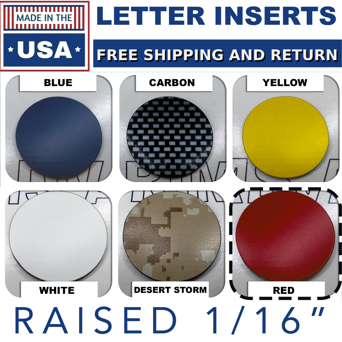 RED - Bed Rail Letter Insert Kit For 2019 2020 2021 2022 2023 GMC Sierra Truck